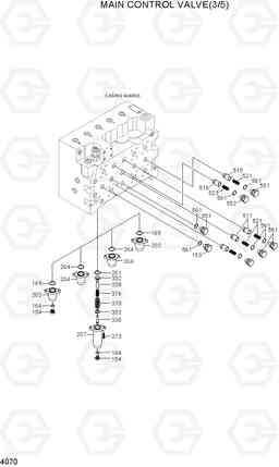4070 MAIN CONTROL VALVE(3/5) R210LC-7(#98001-), Hyundai
