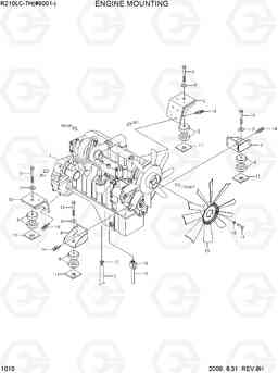 1010 ENGINE MOUNTING R210LC-7H(#9001-), Hyundai