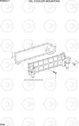 9190 OIL COOLER MOUNTING R340LC-7(INDIA), Hyundai