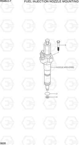 9320 FUEL INJECTION NOZZLE MOUNTING R340LC-7(INDIA), Hyundai
