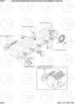 5010 UNDERCARRIAGE MOUNTING & RUBBER TRACK R80-7(INDIA), Hyundai