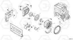 40533 Fan, Blower casing L30B TYPE 183, 185 SER NO - 2999, Volvo Construction Equipment