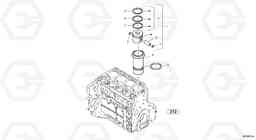 7803 Cylinder bush and piston L45 TYPE 194, 195 SER NO - 1000, Volvo Construction Equipment