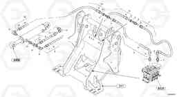 18121 Hydraulic lines - tilt hydraulic L45 TYPE 194, 195 SER NO - 1000, Volvo Construction Equipment