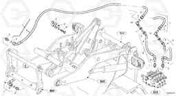 15575 Lines to attachment mounting plate - Tpz L35 TYPE 186, 188, 189 SER NO - 2200, Volvo Construction Equipment