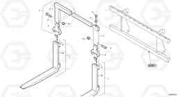 66794 Fork tines L45 TYPE 194, 195 SER NO - 1000, Volvo Construction Equipment