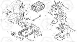 106230 Operator's seat, air suspensioned with fitting parts L30 TYPE 180, 181 SER NO - 2200, Volvo Construction Equipment