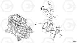 2493 Water pump, Thermostat L45B S/N 1941500 - S/N 1951500 -, Volvo Construction Equipment