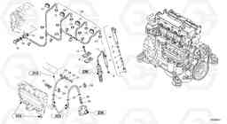 13102 Injection pipes, Injection valve L45B S/N 1941500 - S/N 1951500 -, Volvo Construction Equipment