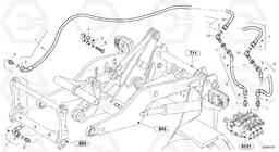22216 Lines to attachment mounting plate - TPZ L35B TYPE 186, 187, 188, 189 SER NO - 2999, Volvo Construction Equipment