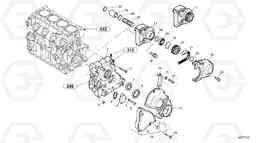 8453 Timing gear housing (front cover) L35B TYPE 186, 187, 188, 189 SER NO - 2999, Volvo Construction Equipment