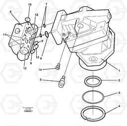 66208 Hydraulic motor, travel EC130C SER NO 221-, Volvo Construction Equipment
