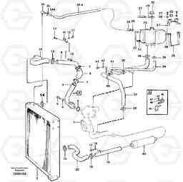 84970 Cooling system L120B VOLVO BM VOLVO BM L120B, Volvo Construction Equipment