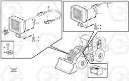 43850 Work lights, front. L180E S/N 5004 - 7398 S/N 62501 - 62543 USA, Volvo Construction Equipment