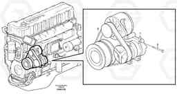 59425 Compressor for cooling agent R134a with fitting parts. L150E S/N 6005 - 7549 S/N 63001 - 63085, Volvo Construction Equipment