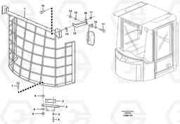 39160 Windshild guard for windshield. L180E S/N 5004 - 7398 S/N 62501 - 62543 USA, Volvo Construction Equipment