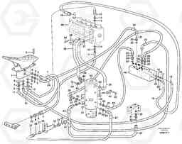90182 Hydraulic system, transport in uppercarrige EW140 SER NO 1001-1487, Volvo Construction Equipment