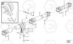 63222 Propeller shafts with fitting parts L110E S/N 1002 - 2165 SWE, 60001- USA,70201-70257BRA, Volvo Construction Equipment