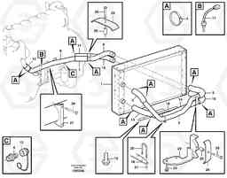 86980 Cooling system, radiator - coolant pump A25D S/N -12999, - 61118 USA, Volvo Construction Equipment