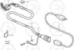 41036 Engine heater A30D S/N -11999, - 60093 USA S/N-72999 BRAZIL, Volvo Construction Equipment