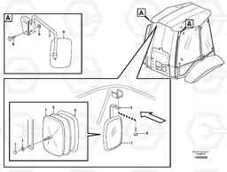 3916 Rear view mirror BL71, Volvo Construction Equipment