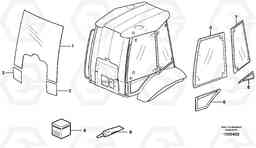 3921 Glass panes BL71, Volvo Construction Equipment