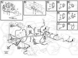 82183 Rear cable harness with assembly parts L150E S/N 6005 - 7549 S/N 63001 - 63085, Volvo Construction Equipment