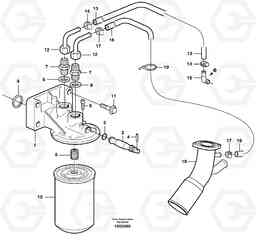 56077 Coolant filter. L150E S/N 6005 - 7549 S/N 63001 - 63085, Volvo Construction Equipment