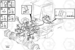 61588 Front cable harness with assembly parts L120E S/N 16001 - 19668 SWE, 64001- USA, 70701-BRA, Volvo Construction Equipment