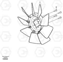 4535 Fan and installation components BL60, Volvo Construction Equipment