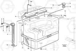 66583 Fuel tank with fitting parts EW140 SER NO 1001-1487, Volvo Construction Equipment