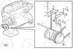 21582 Compressor for cooling agent R134a with fitting parts. L120D, Volvo Construction Equipment
