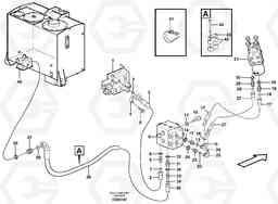 3949 Steering system, pressure and return lines L120E S/N 16001 - 19668 SWE, 64001- USA, 70701-BRA, Volvo Construction Equipment