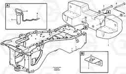 18114 Rear hitch and counterweight L120E S/N 19804- SWE, 66001- USA, 71401-BRA, 54001-IRN, Volvo Construction Equipment