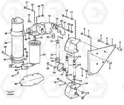 86313 Oilfilter and oil cooler L180C S/N 2533-SWE, 60465-USA, Volvo Construction Equipment