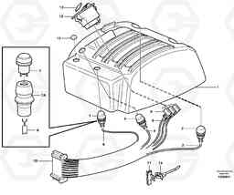 92534 Cable harnesses, gear lever carrier L90C, Volvo Construction Equipment