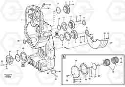 24394 Transfer case, housing and covers L180C S/N 2533-SWE, 60465-USA, Volvo Construction Equipment