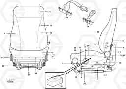 35222 Operator's seat, heated, air suspensioned. A25C, Volvo Construction Equipment