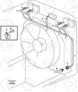 57168 Cable harness, radiator L330E, Volvo Construction Equipment