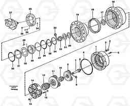 105568 Planetary gear, travel EC390 SER NO 1001-, Volvo Construction Equipment