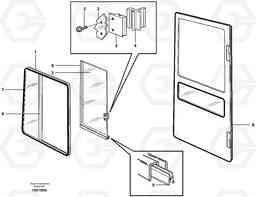 22858 Sliding window EC200 SER NO 2760-, Volvo Construction Equipment