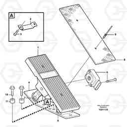 23847 Accelerator pedal L120E S/N 16001 - 19668 SWE, 64001- USA, 70701-BRA, Volvo Construction Equipment