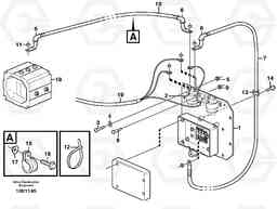 38591 Pre-heater with fitting parts L120E S/N 16001 - 19668 SWE, 64001- USA, 70701-BRA, Volvo Construction Equipment