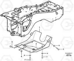 28080 Belly guard, rear. L110E S/N 1002 - 2165 SWE, 60001- USA,70201-70257BRA, Volvo Construction Equipment