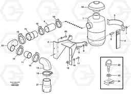 103470 Air filter with fitting parts L90D, Volvo Construction Equipment