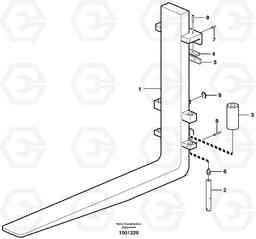 4395 Fork tines ATTACHMENTS ATTACHMENTS WHEEL LOADERS GEN. D - E, Volvo Construction Equipment