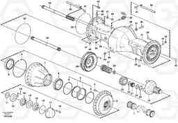 85381 Planet shaft, front L180E S/N 5004 - 7398 S/N 62501 - 62543 USA, Volvo Construction Equipment