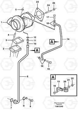 17206 Turbocharger with fitting parts EC135B SER NO 20001-, Volvo Construction Equipment