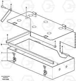 26843 Tool box L120E S/N 19804- SWE, 66001- USA, 71401-BRA, 54001-IRN, Volvo Construction Equipment