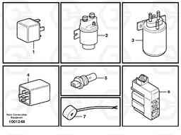 97598 Relays, sensors and solenoid valves, reference list L120E S/N 16001 - 19668 SWE, 64001- USA, 70701-BRA, Volvo Construction Equipment